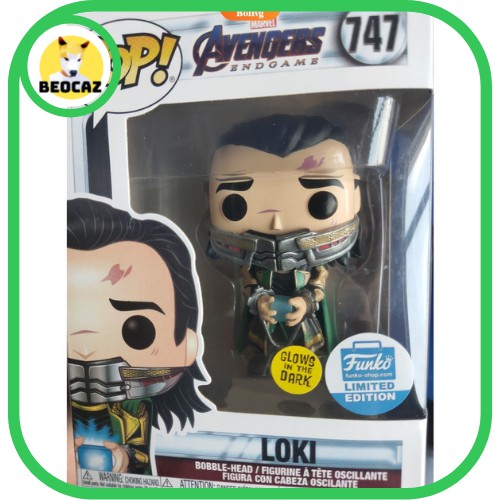 [Full Box Tặng Hộp Bảo Vệ] Mô hình Funko unoff nội địa Loki Laufeyson Avengers Biệt đội siêu anh hùng Endgame No.747