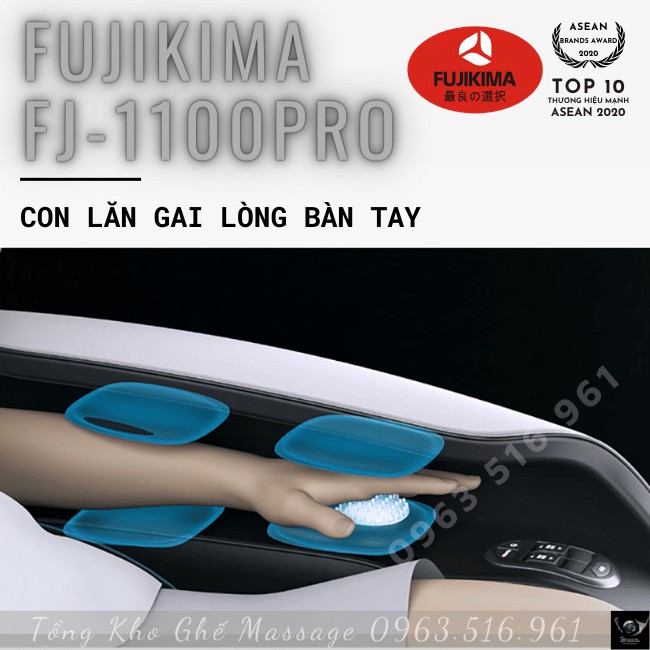 [Công nghệ 5D] Ghế Massage Smart FUJIKIMA FJ-1100PRO - Ghế Massage toàn thân từ cổ đến chân thư giãn, trị liệu cơ thể