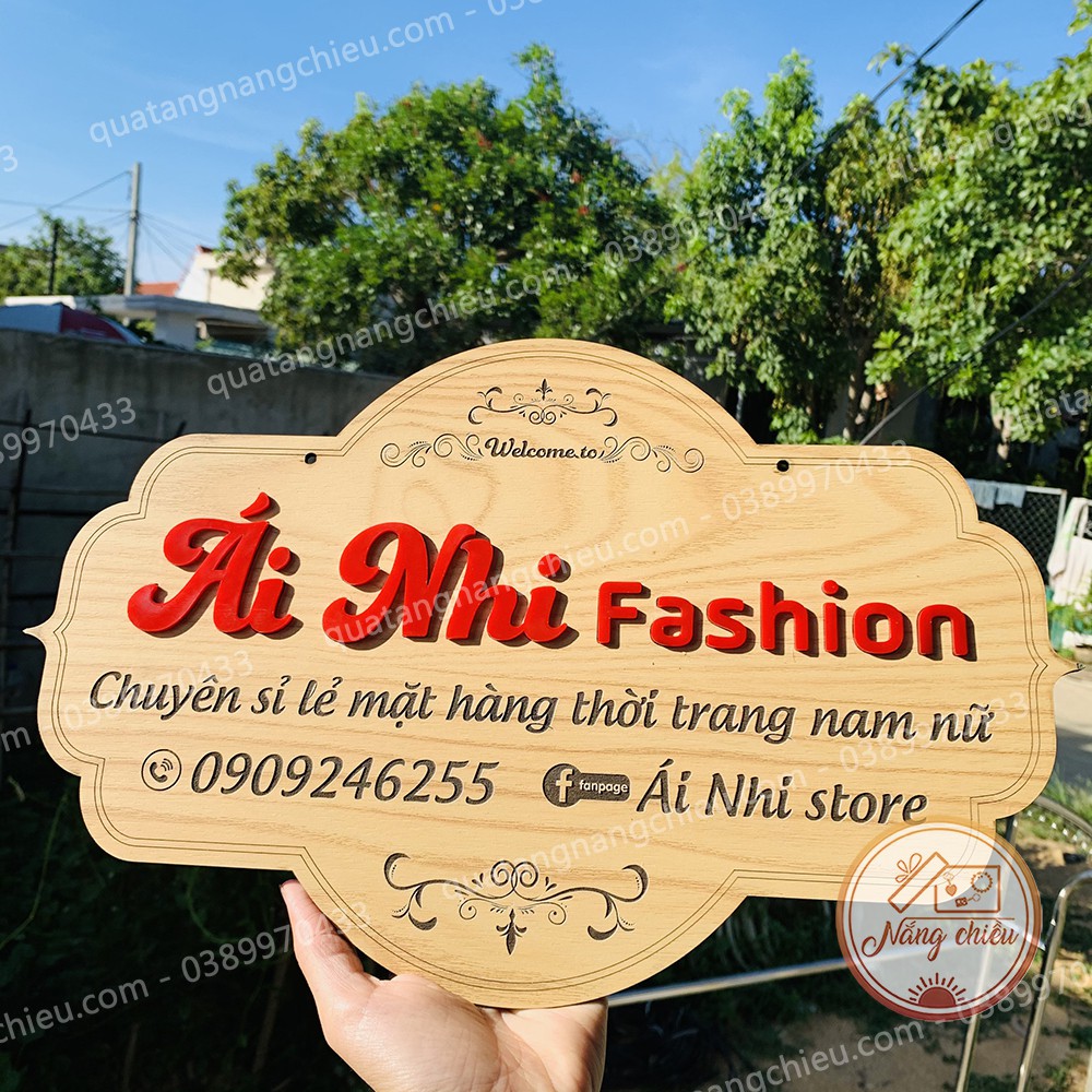 Bảng treo cửa hàng, shop thời trang, decor quán, thiết kế theo yêu cầu,chất liệu mica được chọn lọc kĩ càng