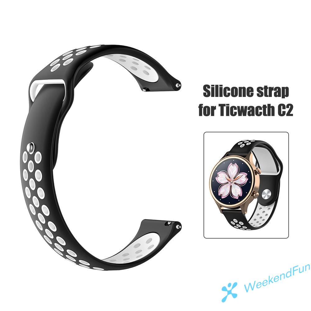 Dây Đeo Silicon Có Thể Điều Chỉnh Cho Đồng Hồ Thông Minh Ticwatch C2 18mm