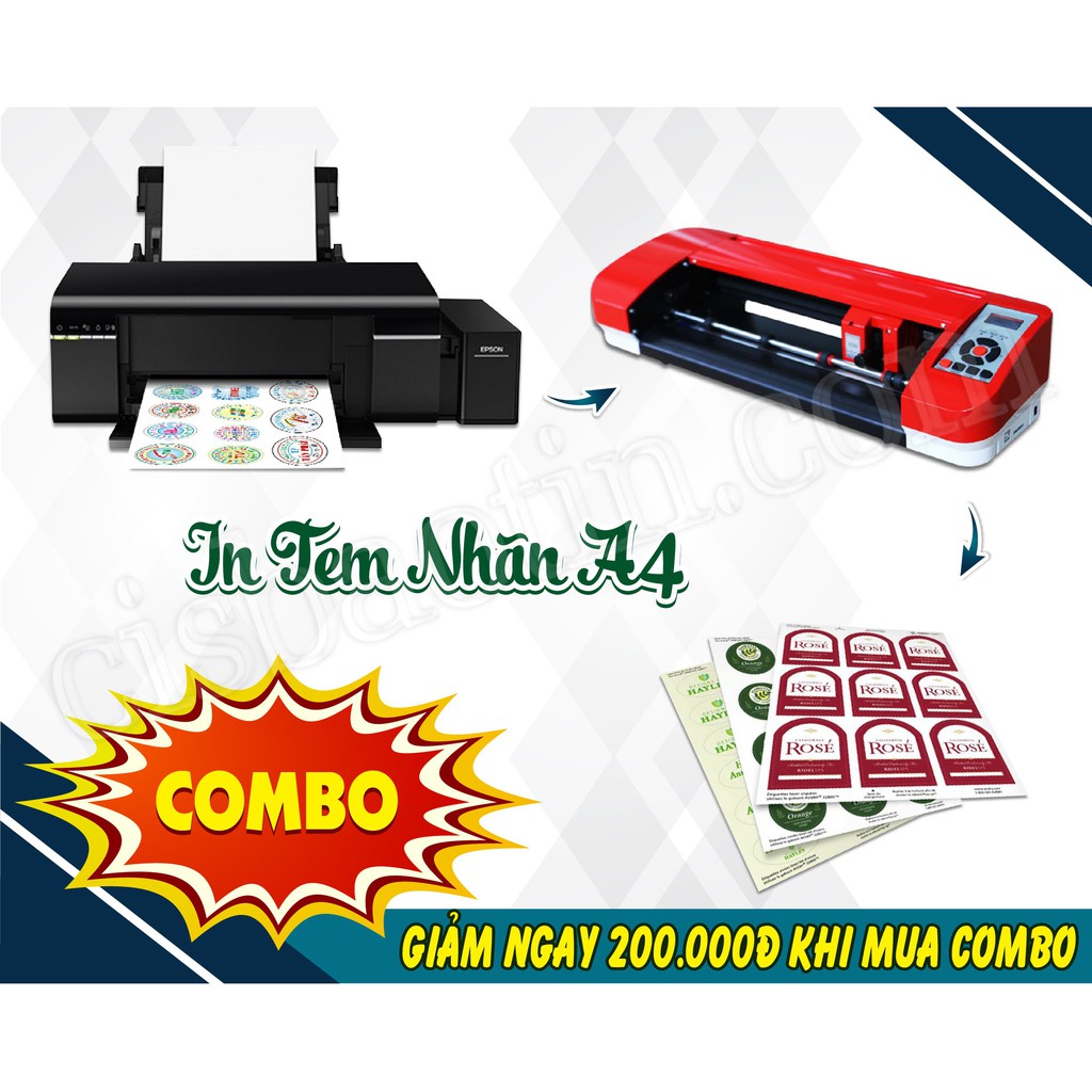 COMBO MÁY IN VÀ MÁY CẮT DECAL MINI ART 380