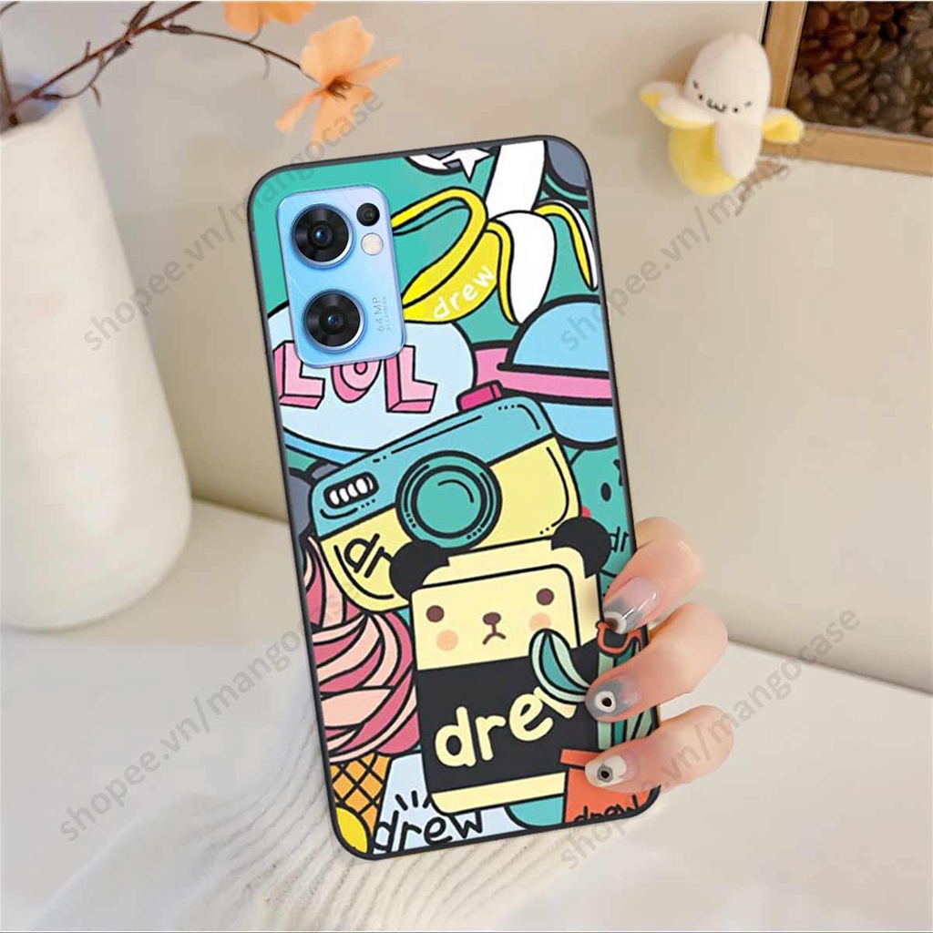 Ốp lưng điện thoại Oppo Reno7 4G / Reno7 Z / Reno 7Z 5G drew, kaws, bape cao cấp, vỏ ốp rẻ đẹp