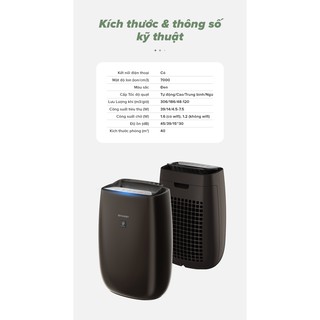 Máy lọc không khí Sharp FP-J50V-H (Hàng chính hãng, Nhập khẩu Thái Lan, Diện tích 40m², Bảo hành toàn quốc)