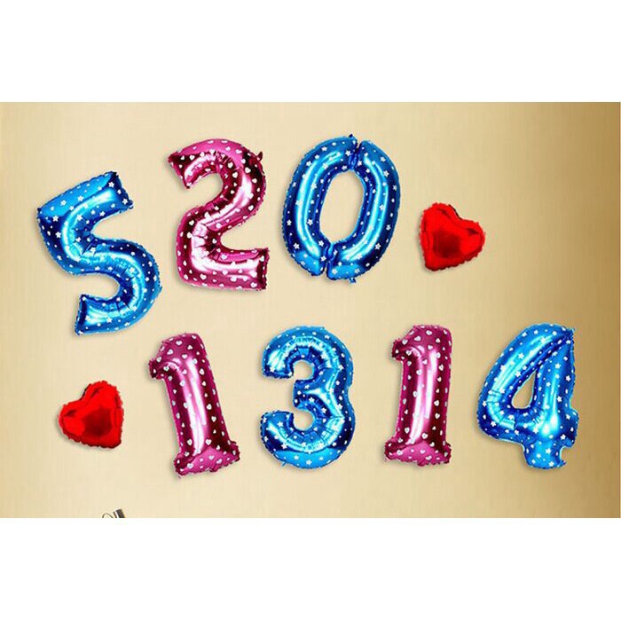 Bong Bóng Nhôm Hình Số Từ 0-9 16 Inch Dùng Trang Trí Tiệc Sinh Nhật, Giáng Sinh