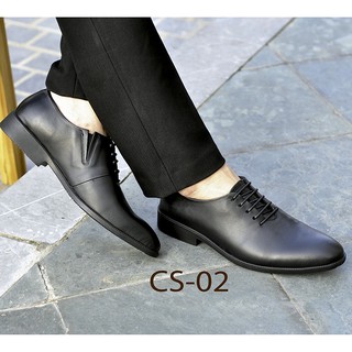 Giày Tây Nam Công Sở Buộc Dây Da Bò Mã CS02