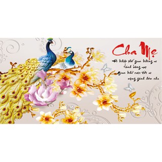 Tranh đính đá Cha mẹ LV171