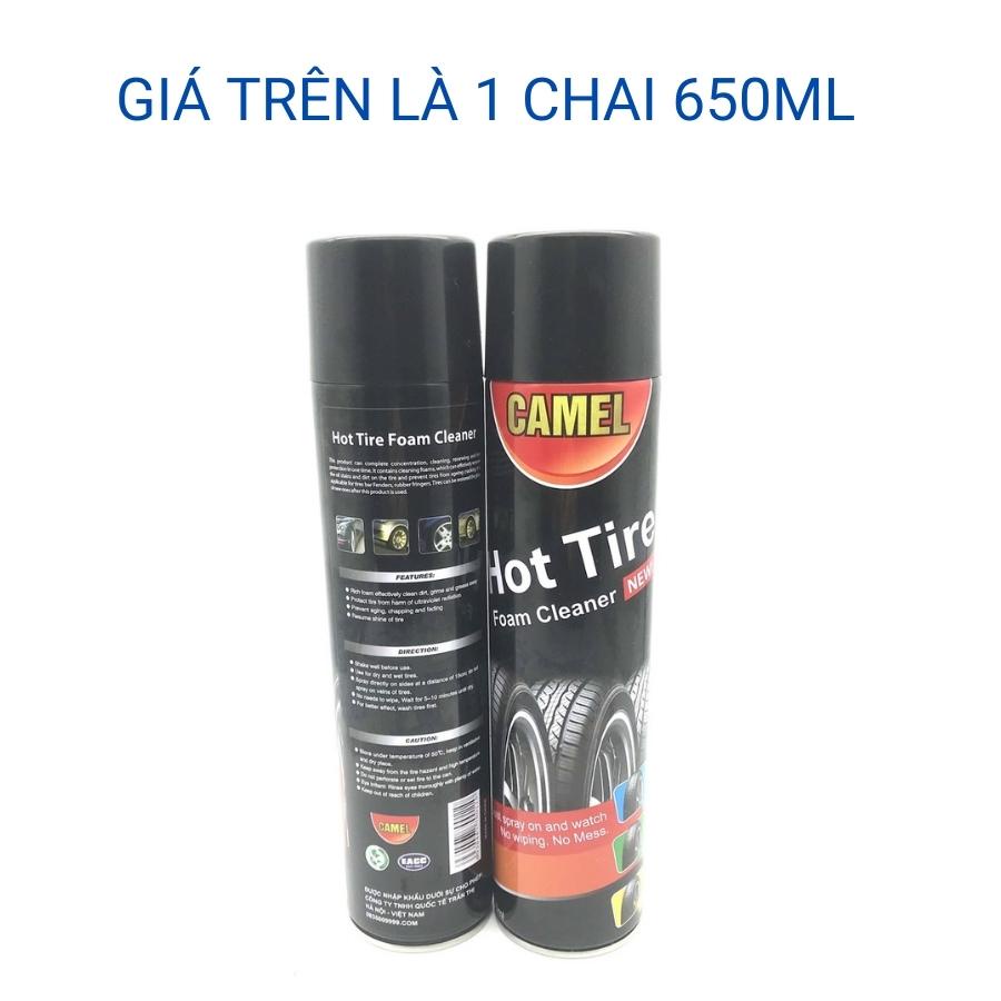 Chai xịt bóng lốp xe ô tô Camel dưỡng lốp bóng đen như mới Mitauto