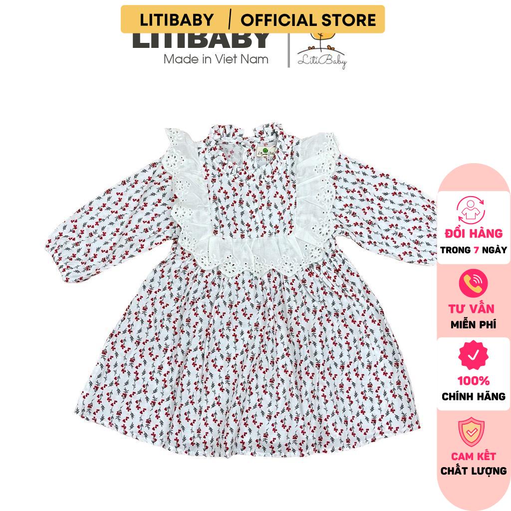 Váy ren ngực dài tay LITIBABY 1/8T