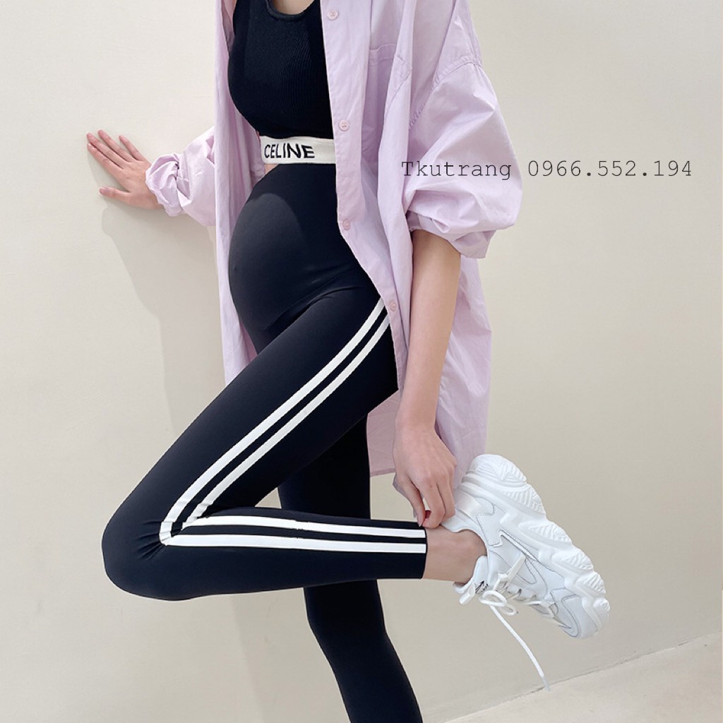 Quần legging bầu chất đẹp uni Hàn đẹp☘KO phải chất cotton CO GIÃN 4 CHIỀU, KO BAI - KO X