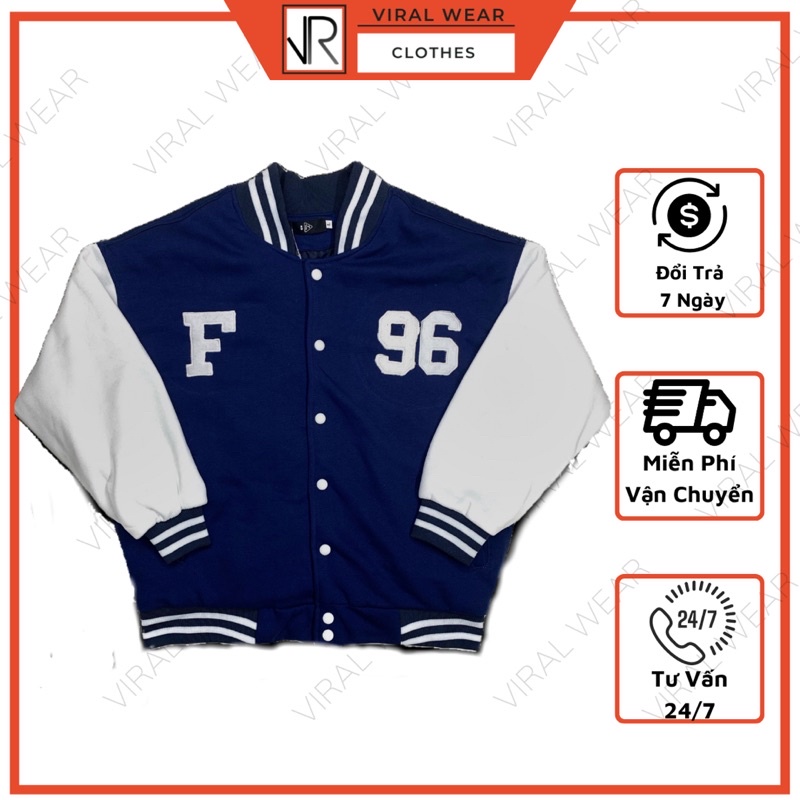 Áo Khoác Bomber Unisex 2 Lớp Chất Liệu Nỉ Viral Wear