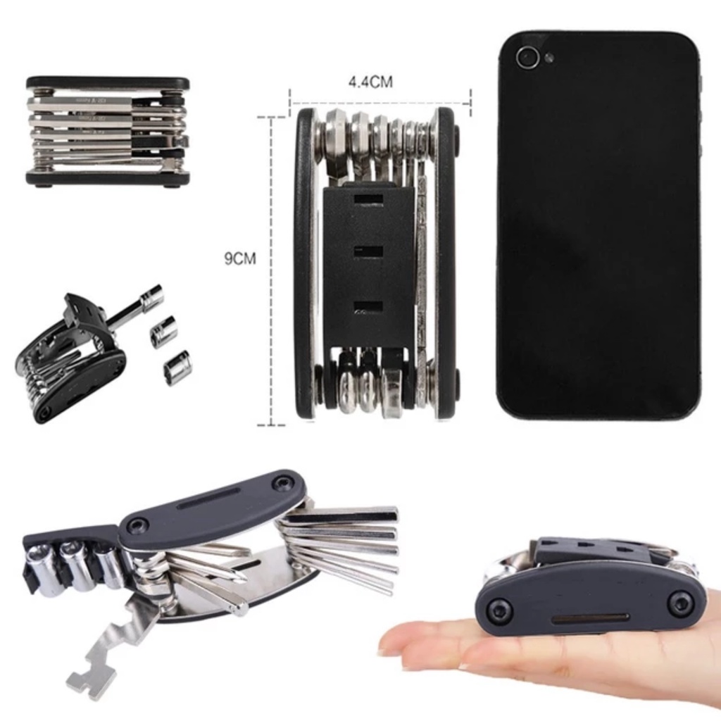 Dụng Cụ Sửa Xe Đạp Đa Năng 16 Món Nhỏ Gọn,Bộ Dụng Cụ Sửa Chữa Xe Đạp Tại Nhà Tiện Lợi HANBIKE