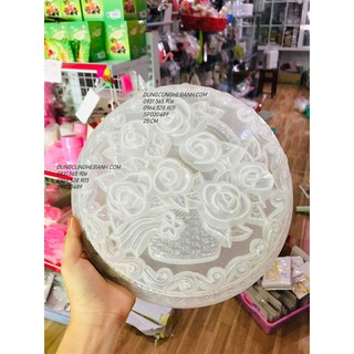 Khuôn Rau Cau Nhựa 25 Cm Hình Giỏ Hoa Hồng
