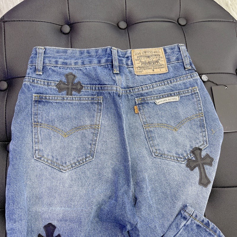 Quần Jeans Chrom Heart ống suông, Quần jeans CH Sơn Tùng