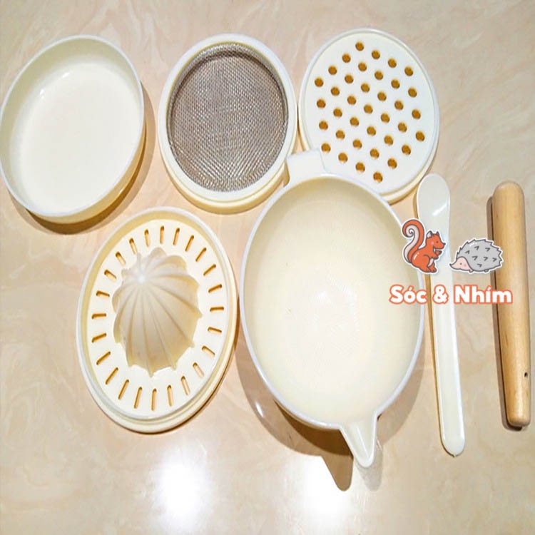 Bộ Dụng Cụ 7 Món Chế Biến Ăn Dặm Cho Bé