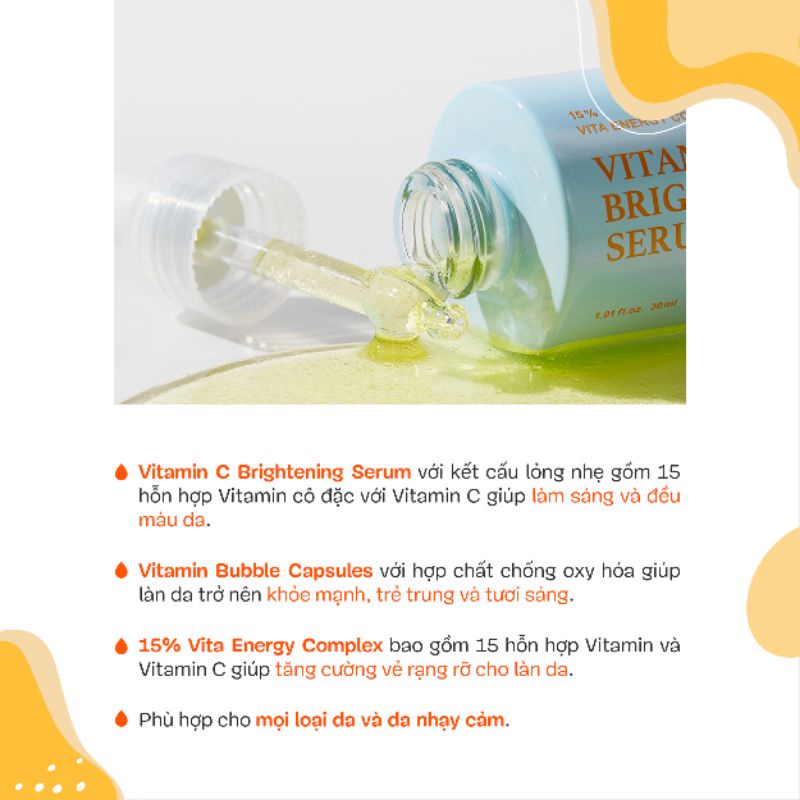 Tinh chất Vitamin C làm sáng da Skinnlab  Vitamin C Brightening Serum