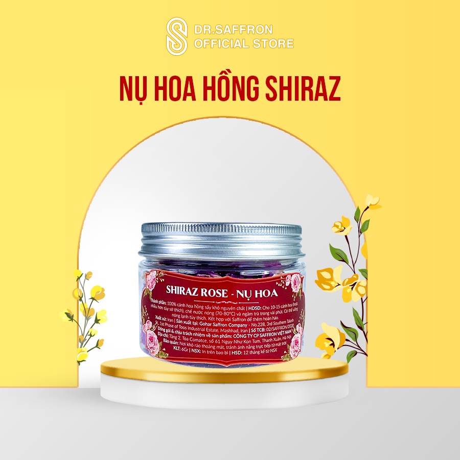 Trà hoa hồng shiraz thương hiệu Saffron Việt Nam thơm nhẹ dễ chịu