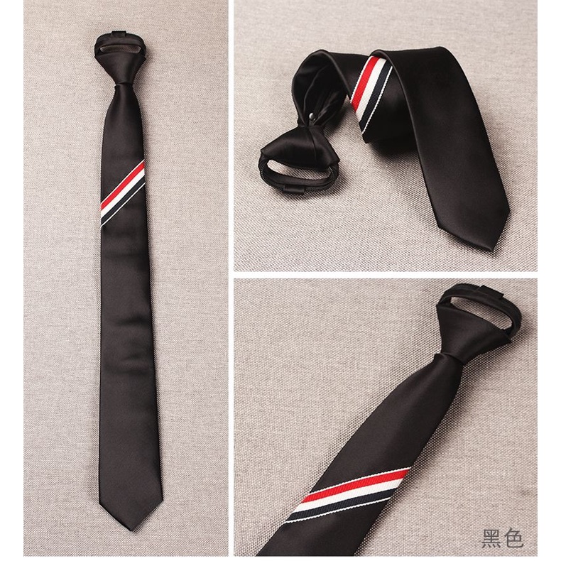Cà Vạt Nam Bản Hẹp 6cm Màu Đen Bạc Thời Trang Hàn Quốc