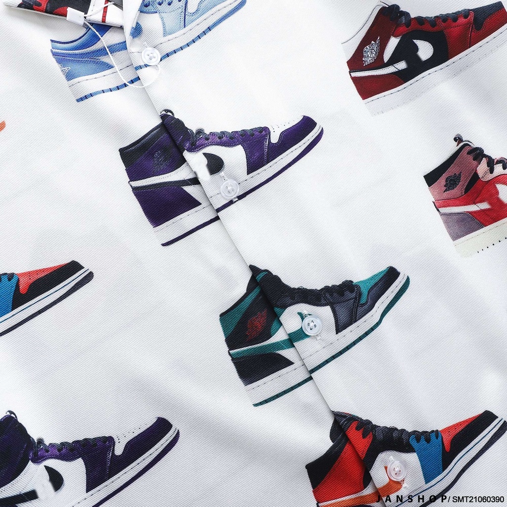 Áo Sơ Mi Nam T.M In Hình Giày Sneaker Năng Động Trẻ Trung | BigBuy360 - bigbuy360.vn