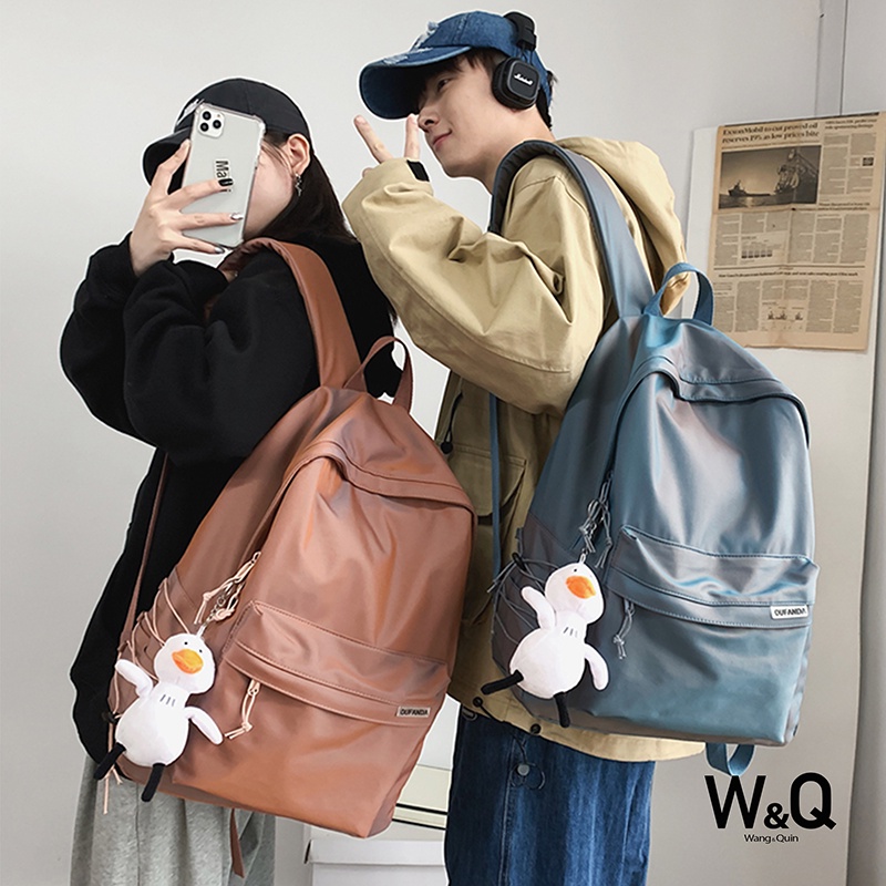 W&amp;Q Backpack Laptop Cặp Học Sinh - Xanh Ánh Tím - Kháng Nước - Trend Mới 2021 - Ảnh Thật Có Sẵn