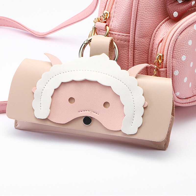 Hộp Đựng Mắt Kính Chống Nắng PTQ Kèm Móc Hình Động Vật Hoạt Hình Trang Trí Cho Người Lớn Và Trẻ Em