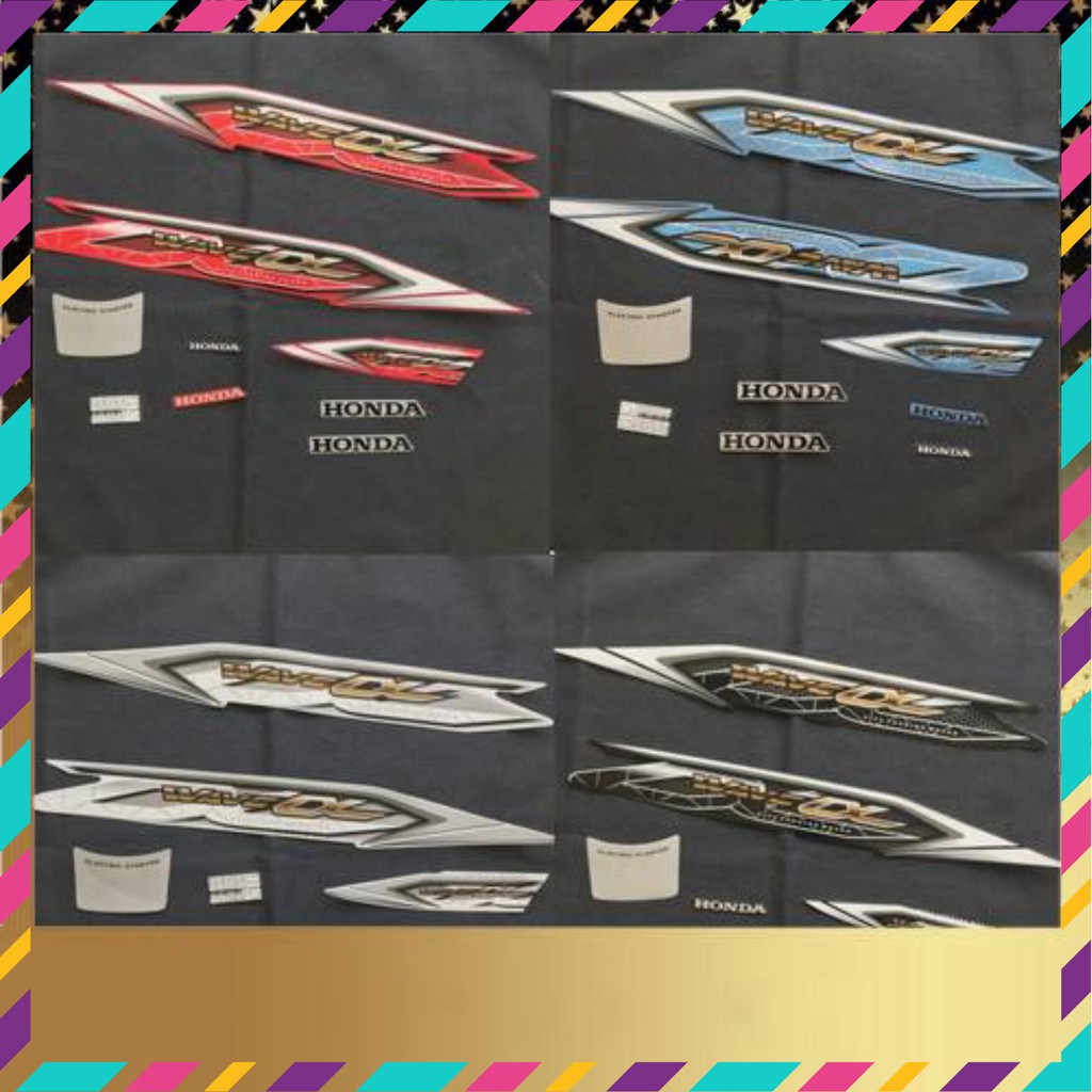 [CỰC RẺ] BỘ TEM RỜI DÁN FULL XE WAVE A 2016 HÀNG 3 LỚP CAO CẤP (NHIỀU MÀU )