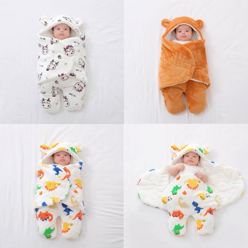 Chăn Quấn Chất Liệu Nỉ Dày Dặn Mềm Mại Cho Bé Sơ Sinh