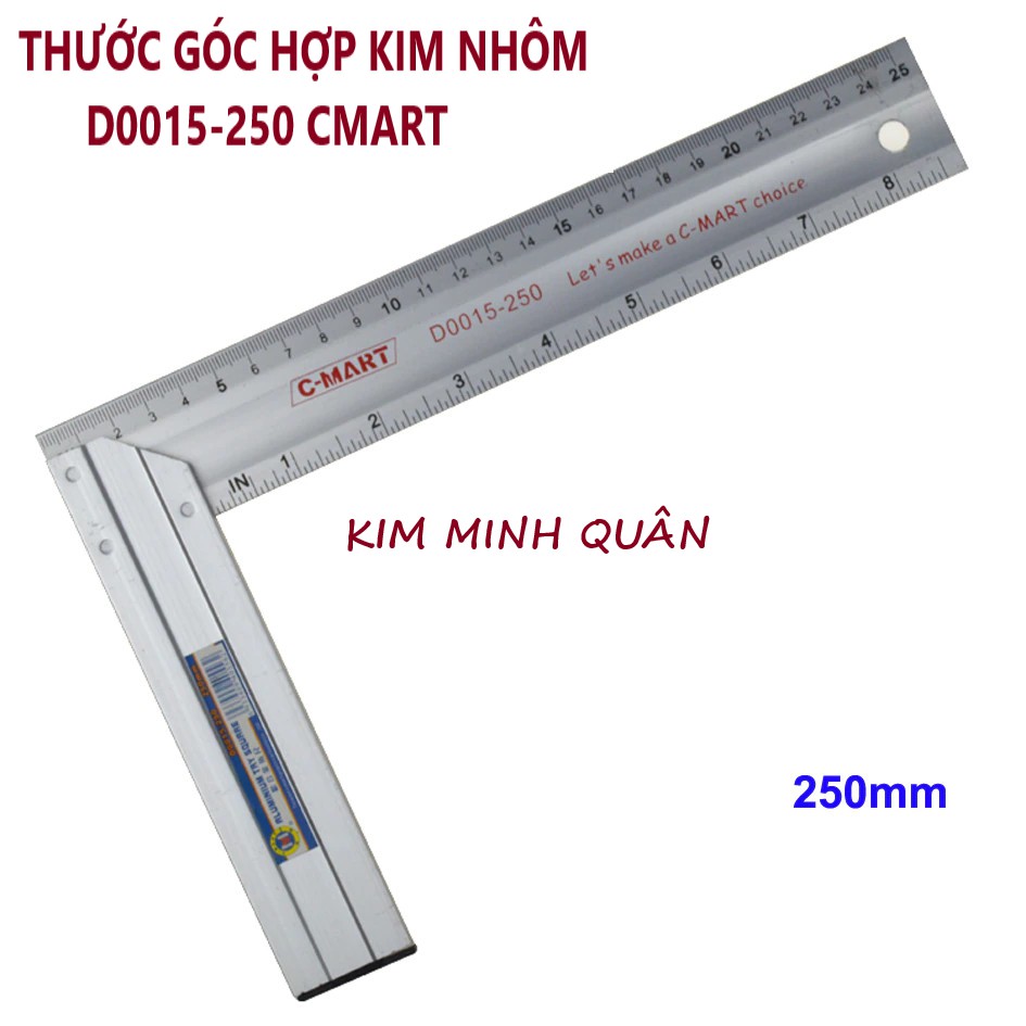 Thước Góc Hợp Kim Nhôm 250mm D0015-250 CMART