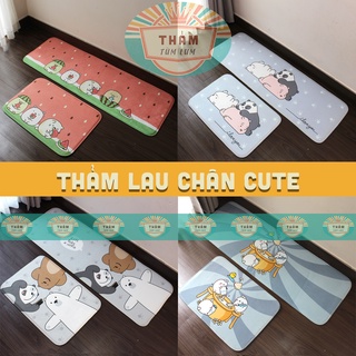 THẢM nhà bếp THẢM trang trí trải sàn hoa văn HOẠT HÌNH thú cưng trẻ trung dễ thương HADATO - BÁN LẺ TỪNG TẤM - TB 7