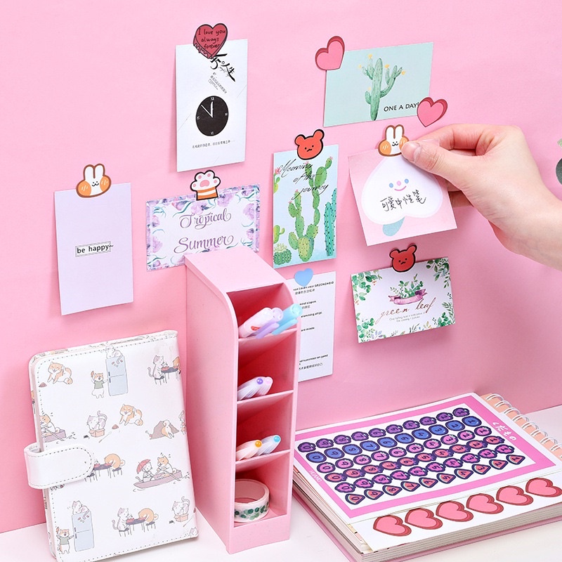 Miếng dán sticker số ,gấu , thỏ, chân mèo chống nước trang trí nhân vật hoạt hình cute dễ thương