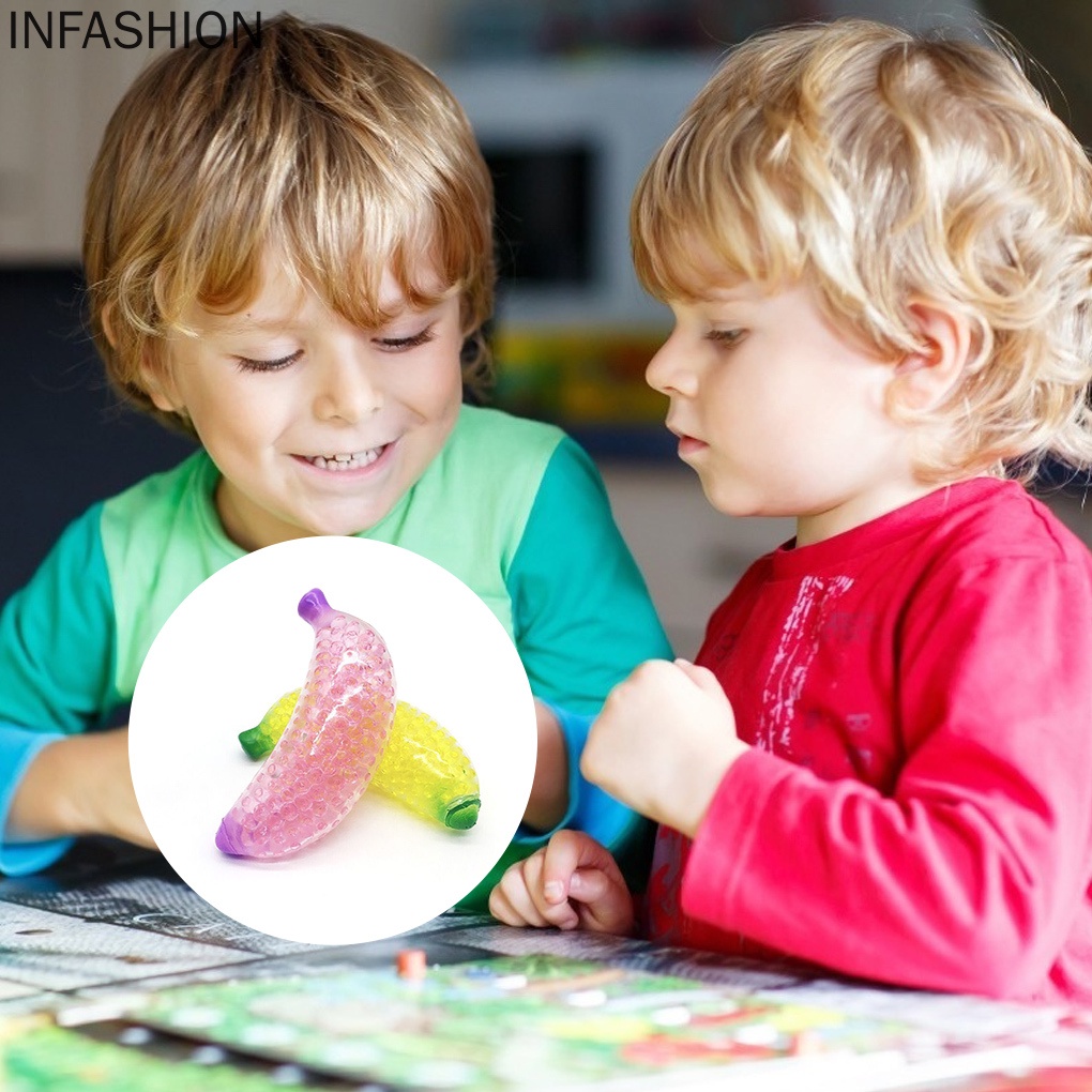 Đồ chơi bóp mềm giúp giải tỏa căng thẳng hình trái chuối làm từ silicon