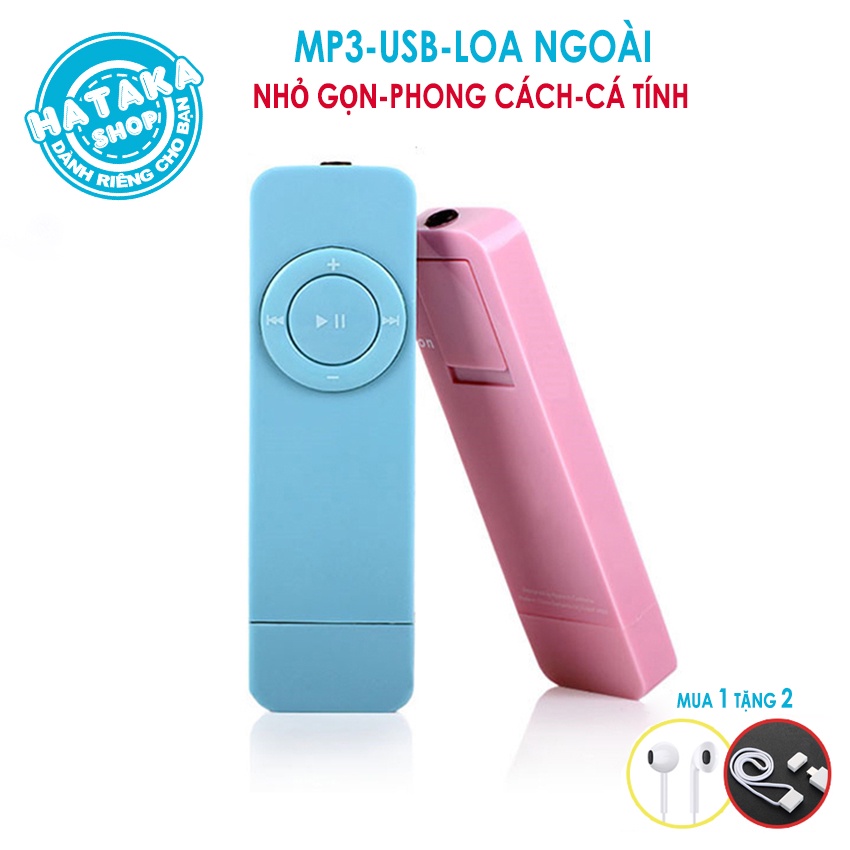 Máy nghe nhạc mp3 USB di động bỏ túi tặng tai nghe và dây đeo