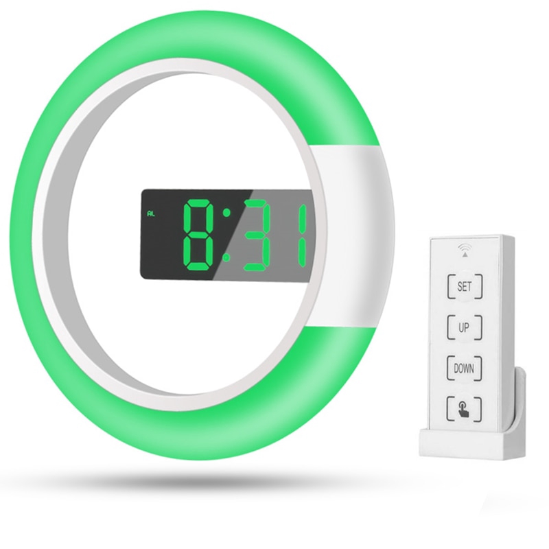 Đồng hồ kỹ thuật số gắn tường có đèn LED điều khiển từ xa