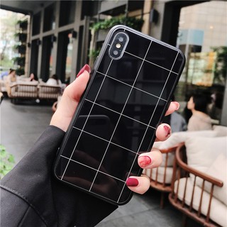 [ FREESHIP TỪ 50K TOÀN QUỐC ] Ốp lưng Iphone mặt kính trơn, caro