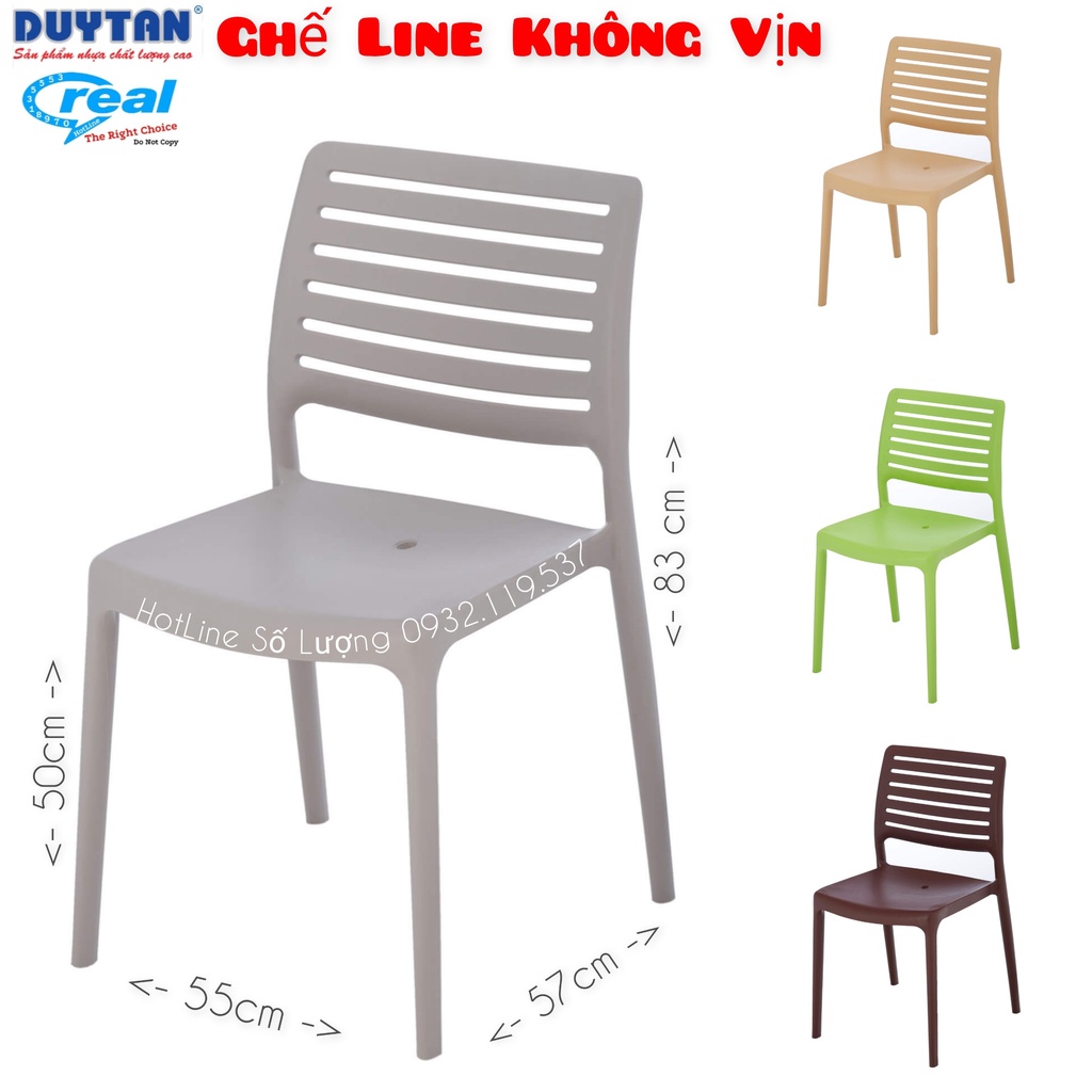 Ghế Nhựa Duy Tân LINE CAO CẤP ,Chịu Tải 150kg - Plaxury Duy Tân Đậm Chất Châu Âu