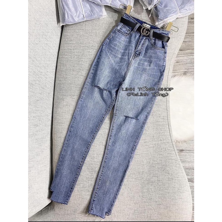 Quần jeans xanh rách mã 29  (kèm ảnh thật,video)