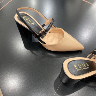 Sandal bít mũi gót vuông 7cm - X277