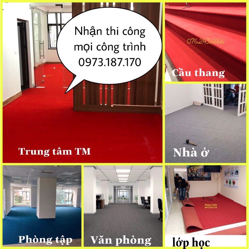 THẢM TRẢI SÀN nỉ văn phòng I THẢM TRANG TRÍ lót sàn sự kiện dày 3mm