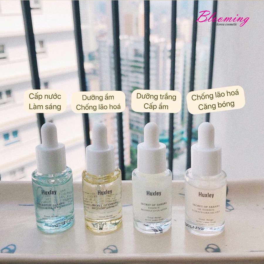 [Mã FMCGM100 - 10% đơn 500K] SET 4 Tinh Chất Mini Dưỡng Da Huxley Essence Deluxe (5ml/ miếng)