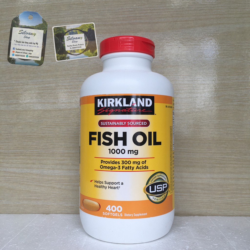 Mua Dầu Cá Kirkland Signature Fish Oil 1000mg 300mg Omega_3 400 Viên