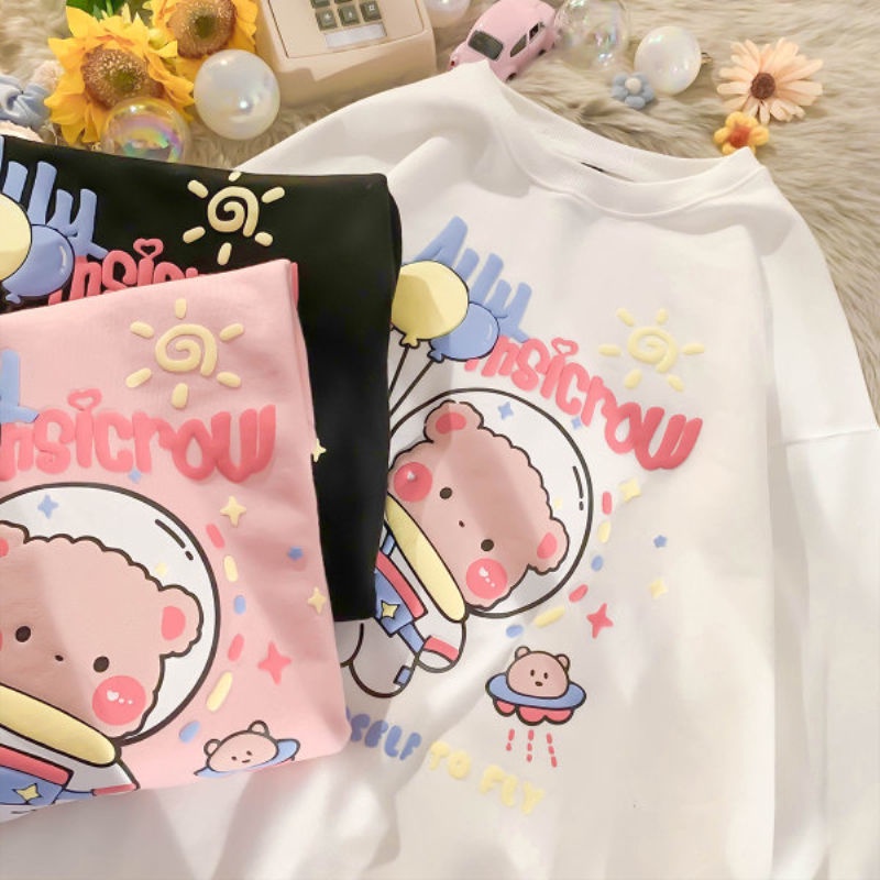 Áo Sweater Mỏng Cổ Tròn Thời Trang Thu Đông Dễ Thương Cho Nữ