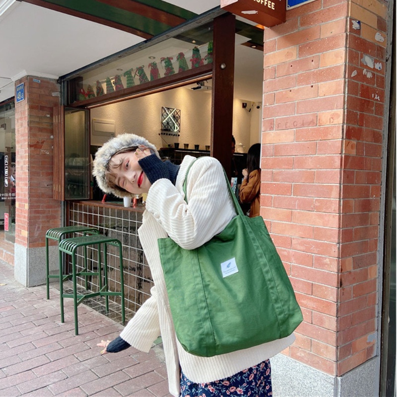 Túi vải Màu Sắc Đơn Giản Phong Cách Retro Cho Nữ