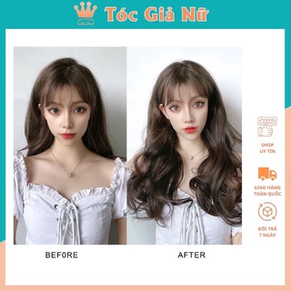 Tóc giả nữ đẹp kẹp xoăn lửng 45cm, HQ230-45CM