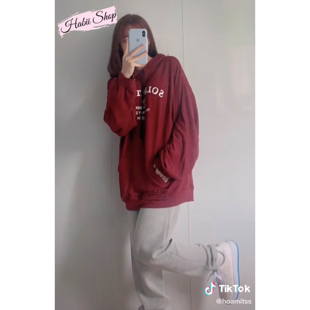 Áo hoodie unisex - Áo nỉ hoodie nữ có mũ HABII AH01 | BigBuy360 - bigbuy360.vn