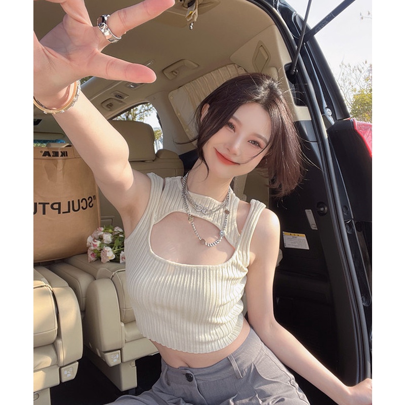 Áo Dệt Kim Sát Nách Thiết Kế Hợp Thời Trang Cho Nữ