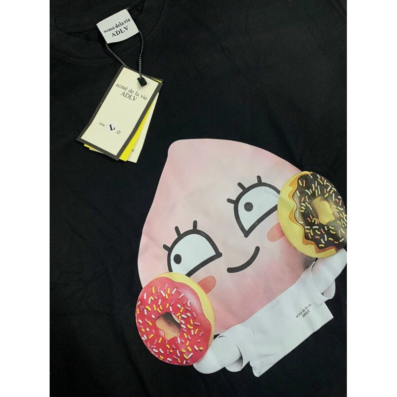 Áo thun tay lỡ ADLV TRÁI ĐÀO áo thun tay lỡ nam nữ form rộng cao cấp