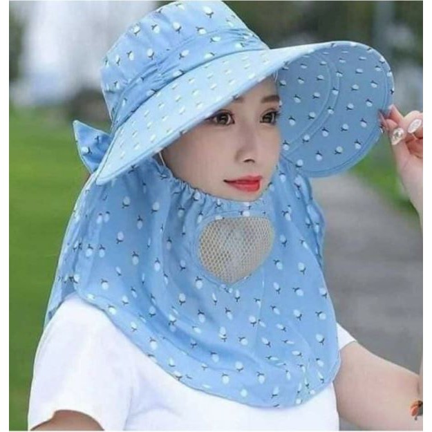 [XINH QUÁ] Mũ Chống Nắng Nữ Mùa Hè Vành Rộng, Nón Đi Nắng + Khẩu Trang, thô Kaki Thoáng Khí , Không Cong Gẫy | BigBuy360 - bigbuy360.vn