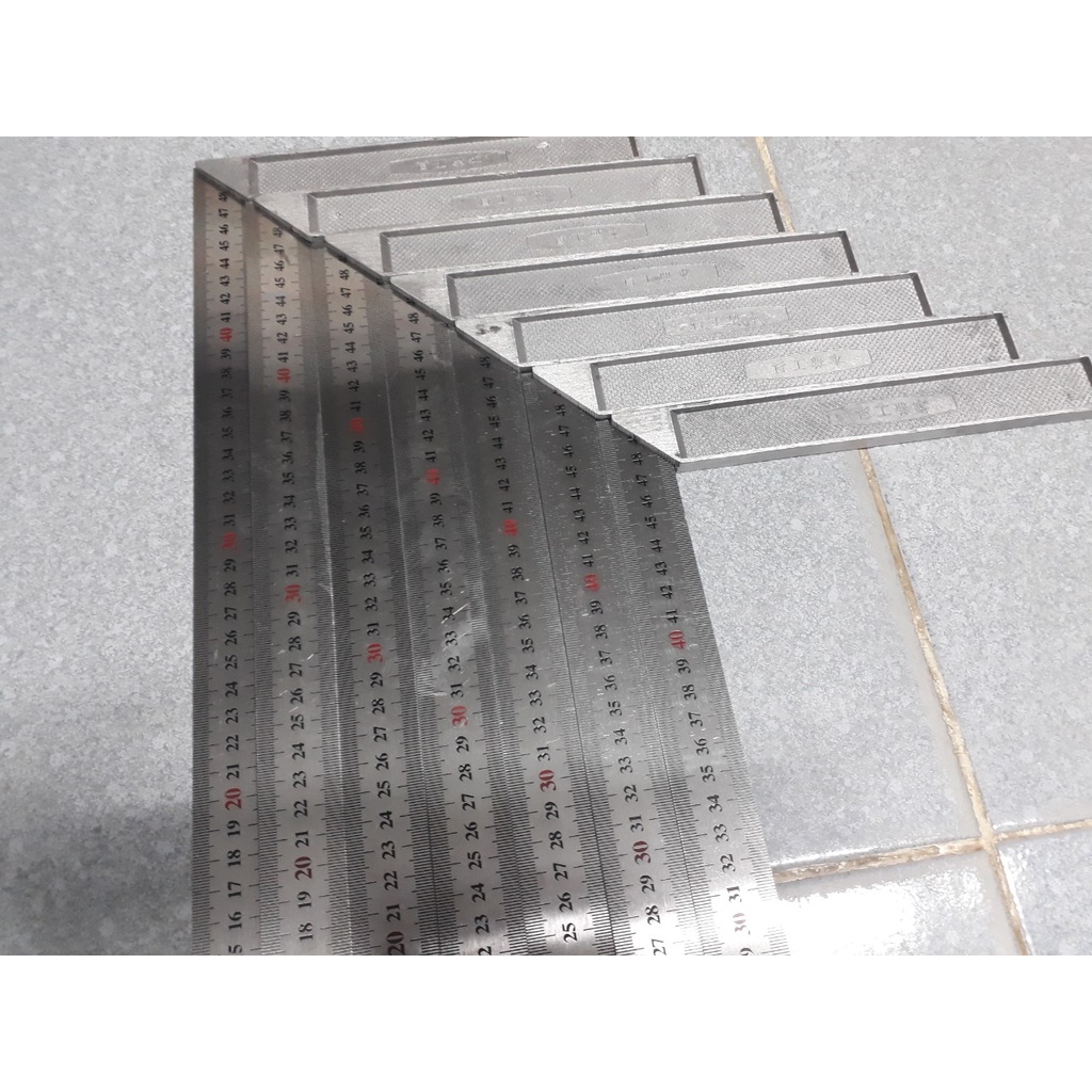 Thước góc cán nhôm dài 50cm dụng cụ của thợ xây dựng chuyên nghiệp thước sắt chính xác 100% thước kê nhôm