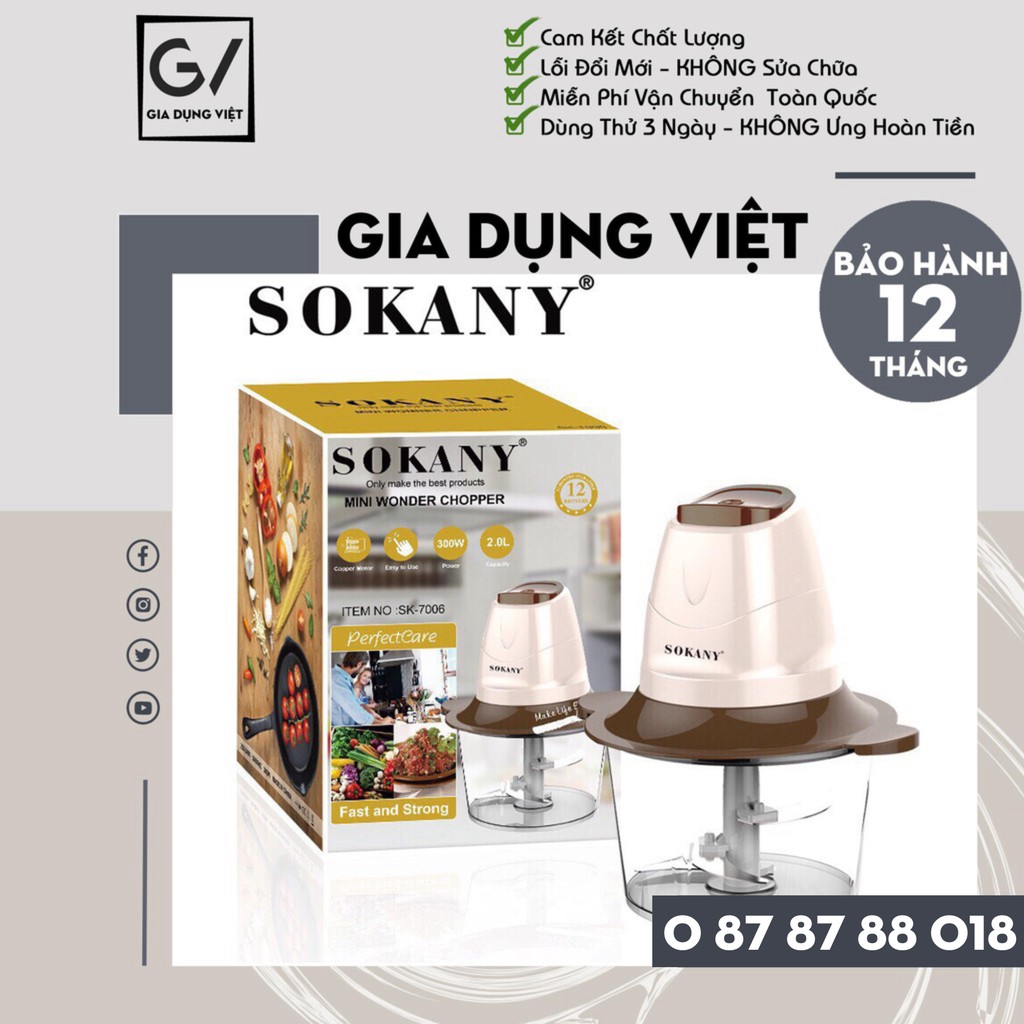 Máy Xay Thịt Sokany 2 Chế Độ Siêu Khoẻ