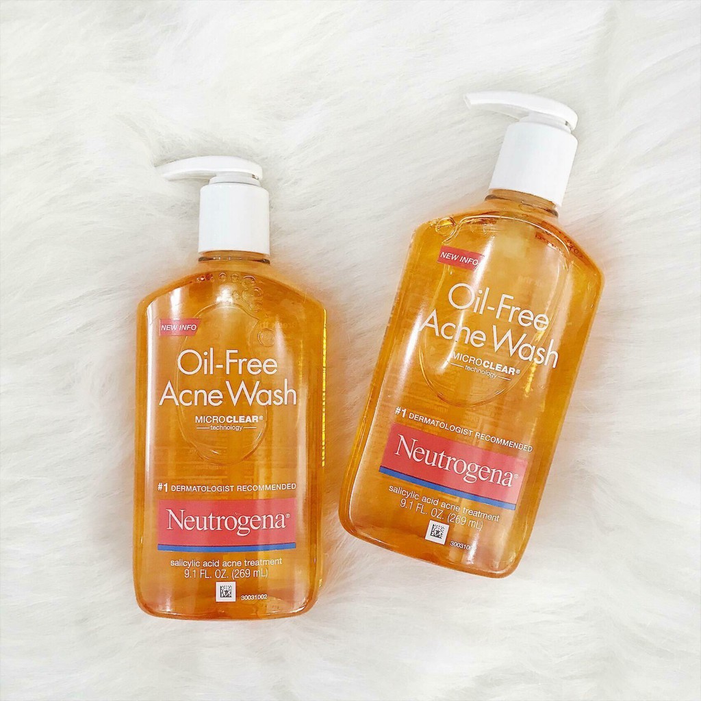 Sữa Rửa Mặt Neutrogena Oil Free Acne Wash (177ml & 269ml)