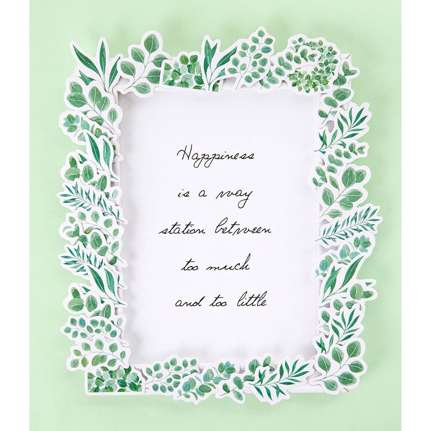 Bộ 45 Sticker Hàn Quốc hình Cây Cỏ dán trang trí E18